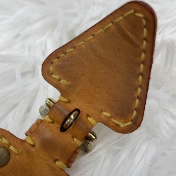 LOUIS VUITTON THEDA BANGLE LEATHER MULTI MI0024 7" - Picture 9 of 12